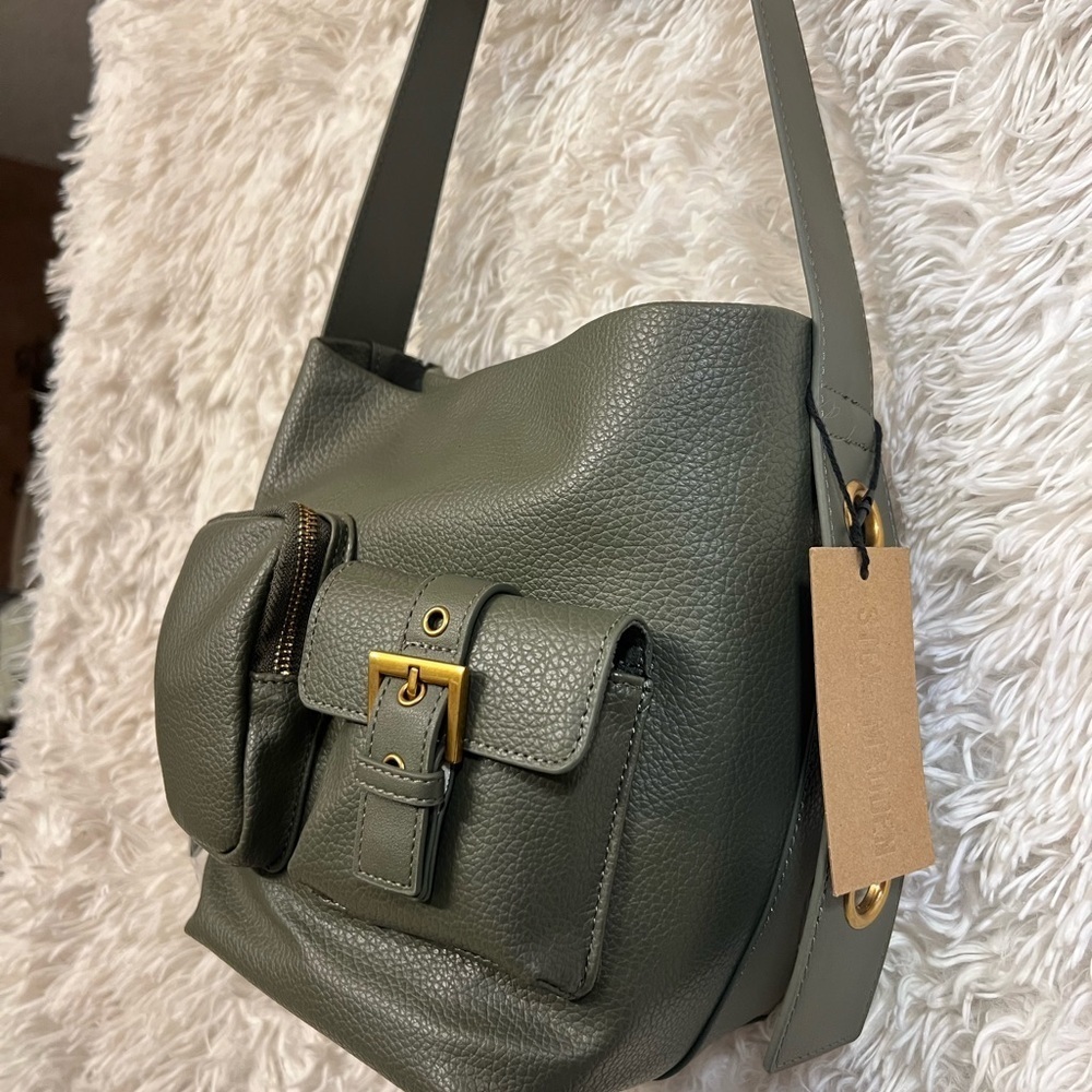 💚💚NWT-STEVE MADDEN OLIVE GREEN SHOULDER BAG AND WALLET💚💚 - Picture 9 of 17